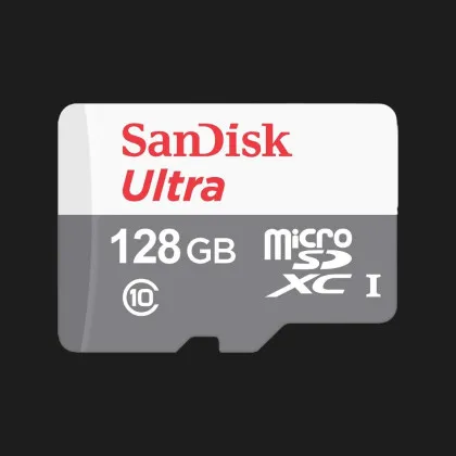 Карта пам'яті SanDisk 128 GB microSDHC UHS-I Ultra (SDSQUNR-128G-GN6MN) в Берегові