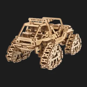 Деревянный 3D конструктор UGEARS Гусеничный внедорожник (70204)