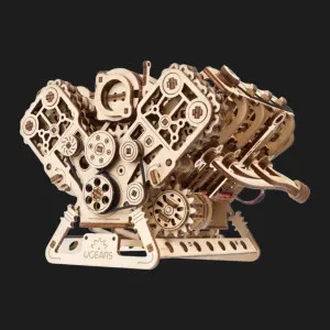 Деревянный 3D конструктор UGEARS Двигатель V8 (70264)