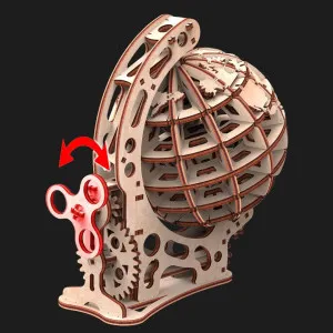 Деревянный 3D-конструктор Mr.Playwood Глобус S (10203)