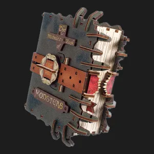 Деревянный 3D конструктор UGEARS Книга Монстров (70274)