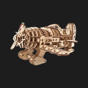 Деревянный 3D конструктор UGEARS Самолет Бешеный Шершень (70183)