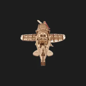Деревянный 3D конструктор UGEARS Самолет Бешеный Шершень (70183)
