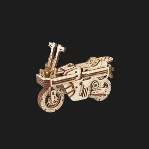 Деревянный 3D-конструктор UGEARS МОТО КОМПАКТ складной скутер (70168)