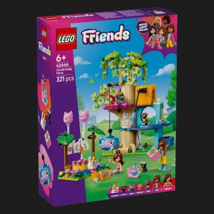 Конструктор LEGO Friends День народження кота і будинок на дереві (42666)
