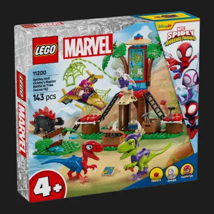 Конструктор LEGO Marvel Битва Павука та раптора Гоббі у штаб-будинку на дереві (11200)