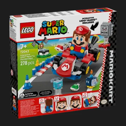 Конструктор LEGO Super Mario Mario Kart — Интерактивный Марио и карт (72043)