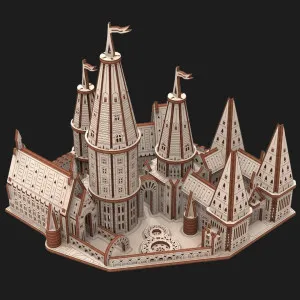 Деревянный 3D-конструктор Mr.Playwood Таинственный замок Школа колдовства (10416)