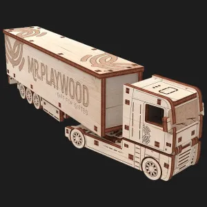 Деревянный 3D-конструктор Mr.Playwood Тягач с прицепом (10110)