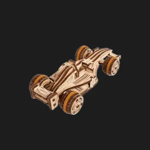 Деревянный 3D конструктор UGEARS Малый Болид (70252)