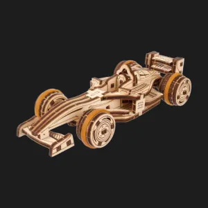 Деревянный 3D конструктор UGEARS Малый Болид (70252)