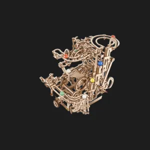 Деревянный 3D конструктор UGEARS Марбл-трасса Многоуровневый подъемник (70170)