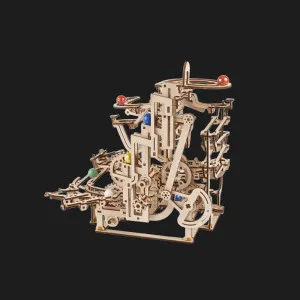Деревянный 3D конструктор UGEARS Марбл-трасса Многоуровневый подъемник (70170)