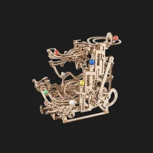Деревянный 3D конструктор UGEARS Марбл-трасса Многоуровневый подъемник (70170)
