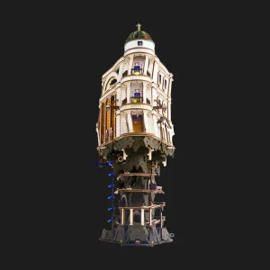 Деревянный 3D конструктор UGEARS Марбл-трасса Банк Гринготтс (70276)