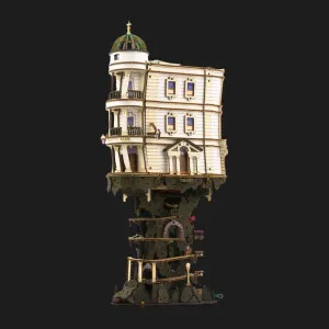 Деревянный 3D конструктор UGEARS Марбл-трасса Банк Гринготтс (70276)