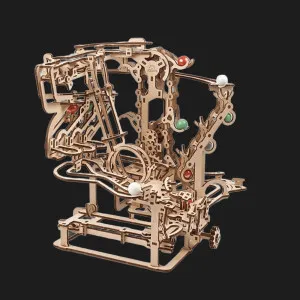 Деревянный 3D конструктор UGEARS Марбл-трасса Цепной подъемник (70156)