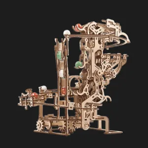 Деревянный 3D конструктор UGEARS Марбл-трасса Цепной подъемник (70156)