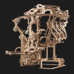 Деревянный 3D конструктор UGEARS Марбл-трасса Цепной подъемник (70156)