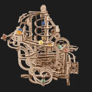 Деревянный 3D конструктор UGEARS Марбл-трасса Спиральный подъёмник (70177)