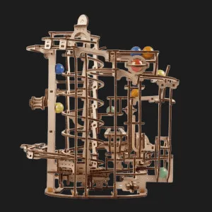 Деревянный 3D конструктор UGEARS Марбл-трасса Спиральный подъёмник (70177)