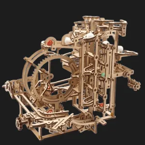 Деревянный 3D конструктор UGEARS Марбл-трасса Ступенчатый подъемник (70157)