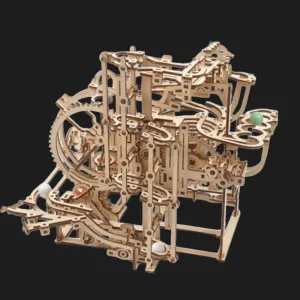 Деревянный 3D конструктор UGEARS Марбл-трасса Ступенчатый подъемник (70157)