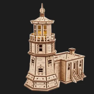 Деревянный 3D конструктор UGEARS Маяк Сплит-Рок (70258)