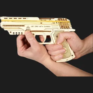 Дерев'яний 3D конструктор UGEARS Пістолет Вольф-01 (70047)