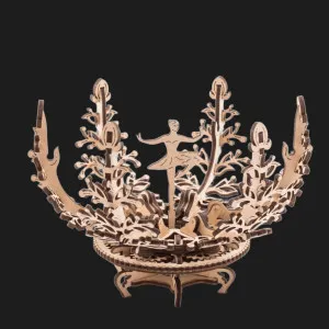 Деревянный 3D конструктор UGEARS Механический цветок-ящик (70019)