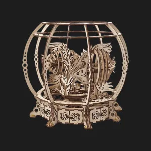 Деревянный 3D конструктор UGEARS Механический аквариум (70155)