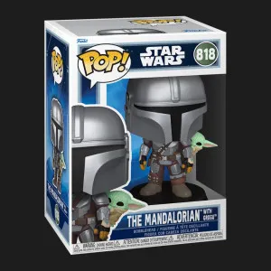 Фигурка Funko Pop! серии Мандалорец — Мандалорец из Грога на Спине (90443)