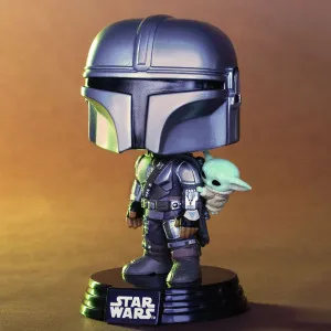 Фигурка Funko Pop! серии Мандалорец — Мандалорец из Грога на Спине (90443)