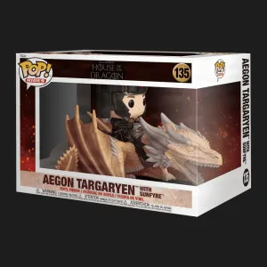 Фігурка Funko Pop! Rides серії Дім Дракона S4 — Ейґон Тарґарієн і Сонцежар (83460)