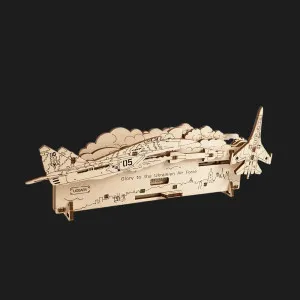 Деревянный 3D-конструктор UGEARS Призрак Киева атакует (70187)