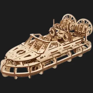 Деревянный 3D-конструктор UGEARS Спасательный катер (70223)