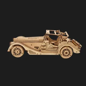 Деревянный 3D-конструктор UGEARS Спорткар Ловкая мышь (70202)