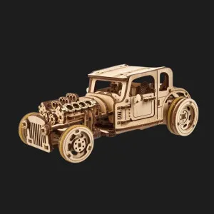 Деревянный 3D-конструктор UGEARS Хот Род Лютая мышь (70192)