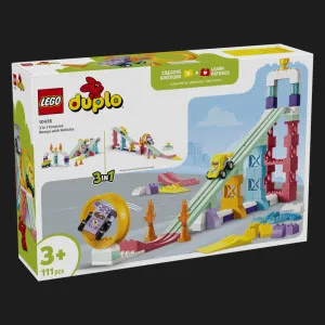 Конструктор LEGO DUPLO 3 в 1 Интересные горки и трамплины с автомобилями (10478)