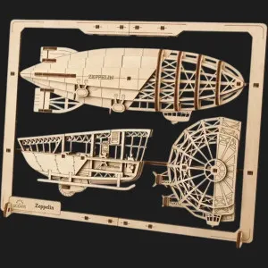 Деревянный 3D-конструктор UGEARS Цеппелин 2.5D Пазл (70208)