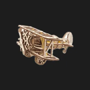 Деревянный 3D конструктор UGEARS Мини-биплан (70159)