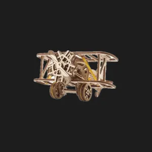 Деревянный 3D конструктор UGEARS Мини-биплан (70159)