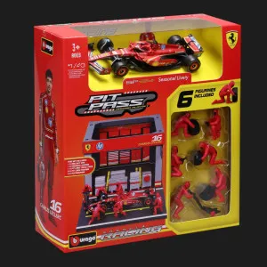 Игровой набор Bburago Pit Pass Ferrari SF-24 (1:43) (18-36862 (#16))