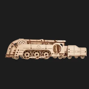 Деревянный 3D конструктор UGEARS Минилокомотив (70228)