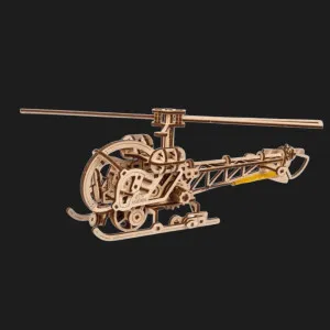 Деревянный 3D конструктор UGEARS Мини вертолет (70225)
