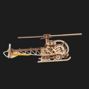 Деревянный 3D конструктор UGEARS Мини вертолет (70225)