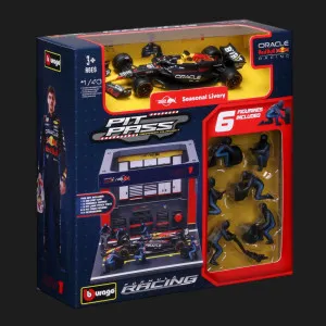 Игровой набор Bburago Pit Pass Oracle Red Bull Racing RB20 (1:43) (18-38453 (#1))