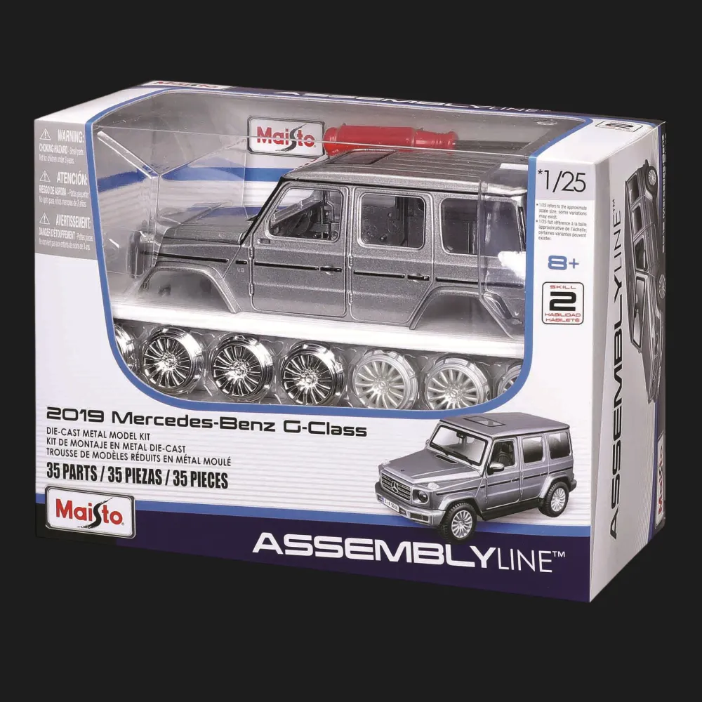 Збірна модель автомобіля Maisto 2019 Mercedes-Benz G-Class, 1:25 (39536 silver)