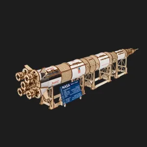 Деревянный 3D-конструктор UGEARS NASA Сатурн-5 (70257)