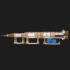 Деревянный 3D-конструктор UGEARS NASA Сатурн-5 (70257)